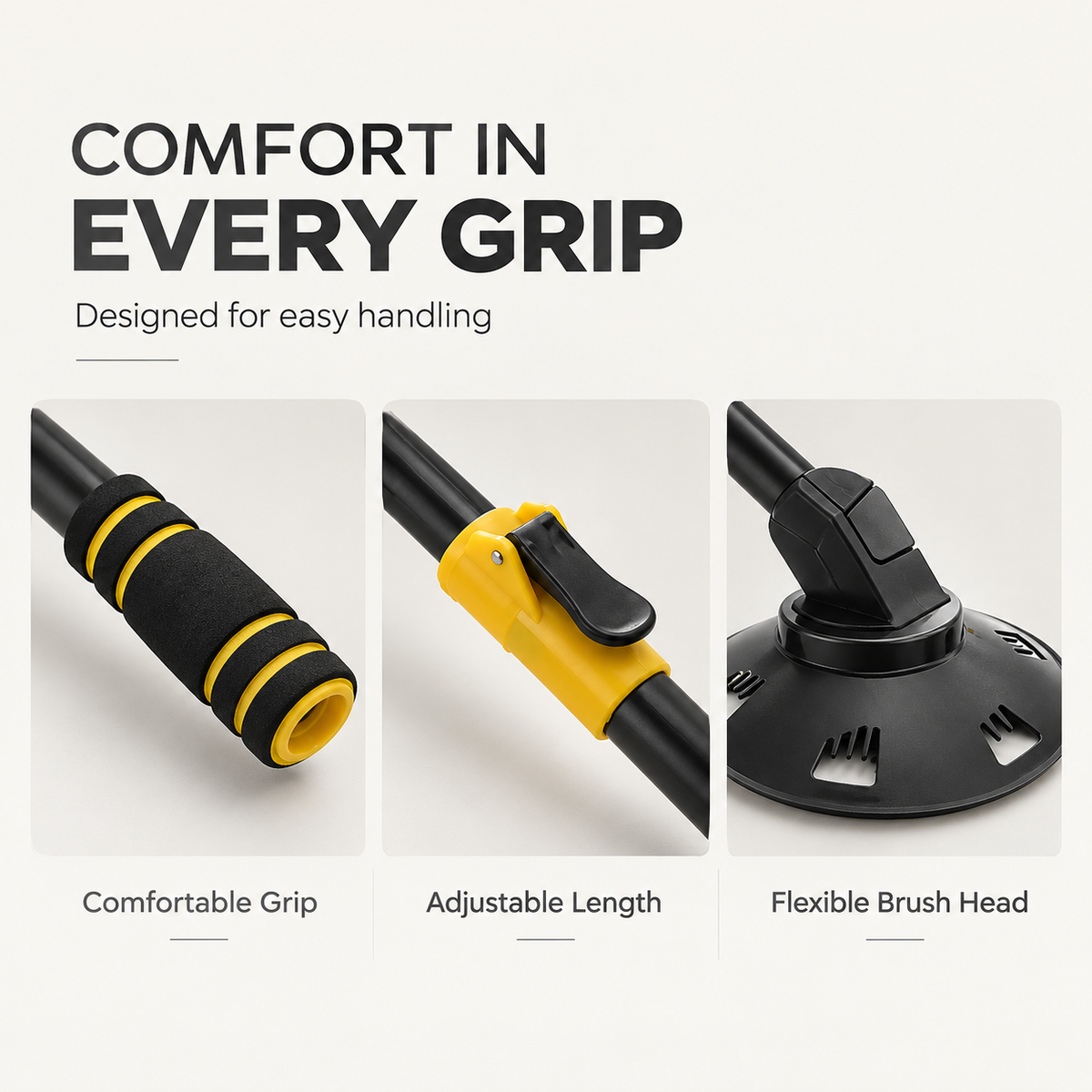 GlossDrive™ Curved Car Cleaning Brush with Extendable Telescopic Handle