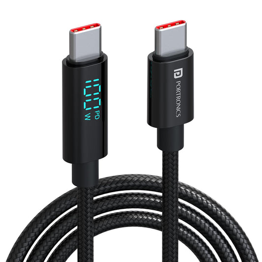 Portronics Konnect View 100W Type C to Type C Cable