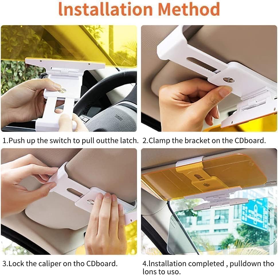 Gadget Brothers®  Anti-Glare Car Visor for Day & Night Driving