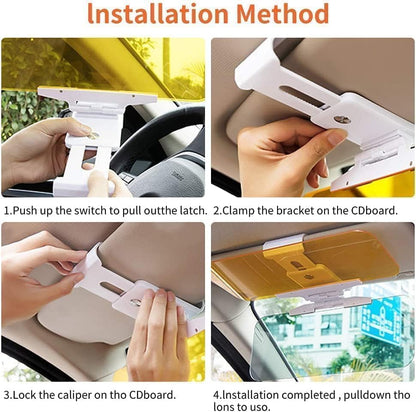 Gadget Brothers®  Anti-Glare Car Visor for Day & Night Driving