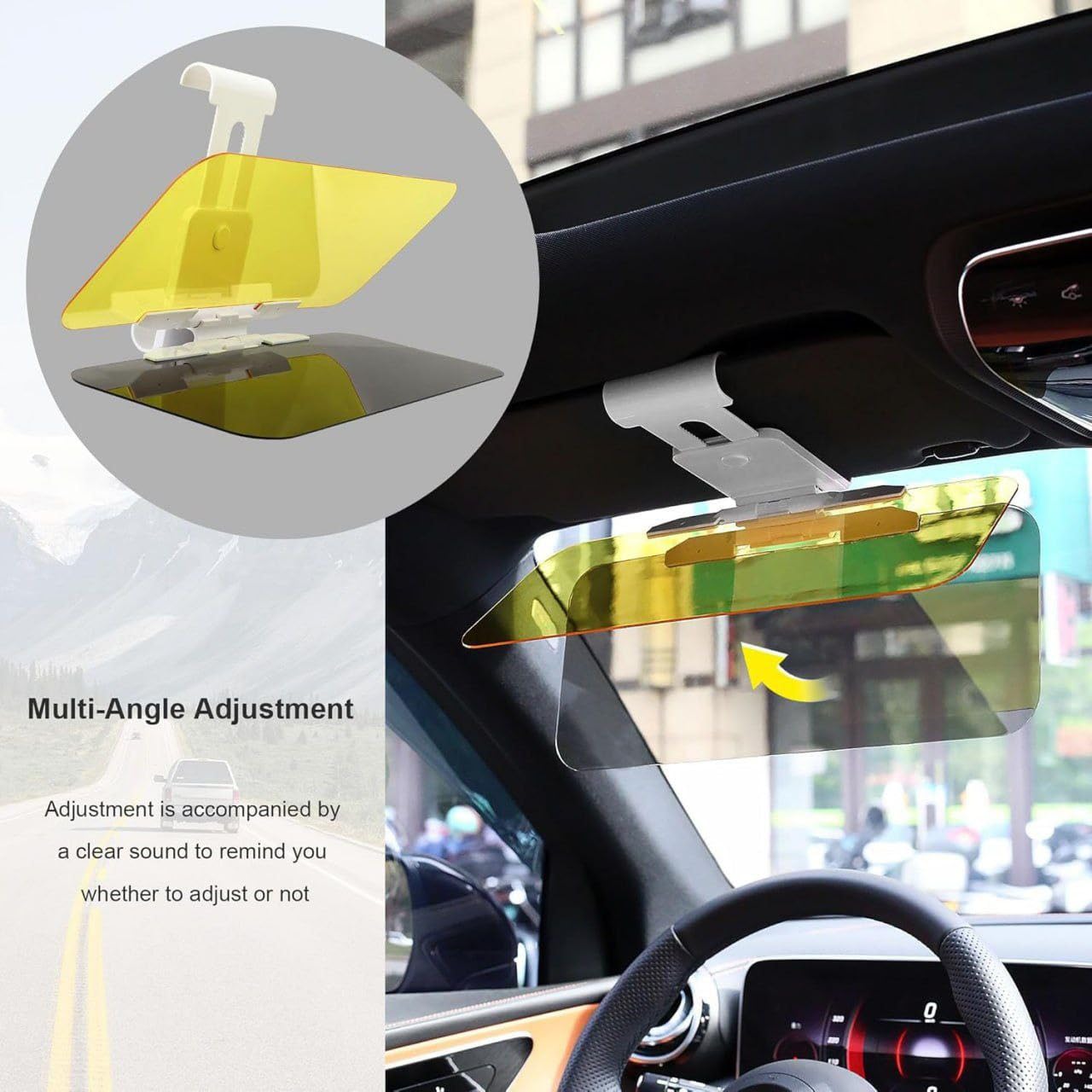 Gadget Brothers®  Anti-Glare Car Visor for Day & Night Driving