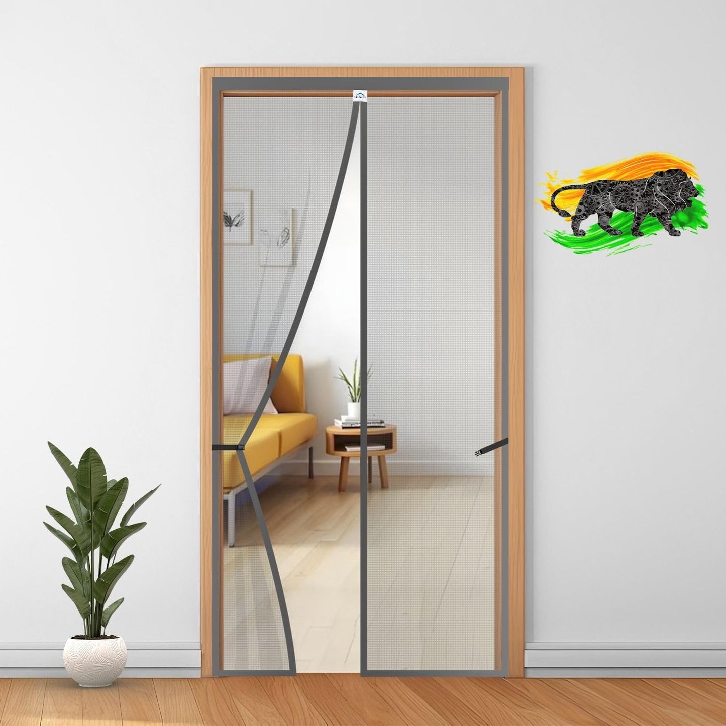Gadget Brothers® Self-Sealing Magnetic Curtain for Doors. Blocks Insects & Outside Dust