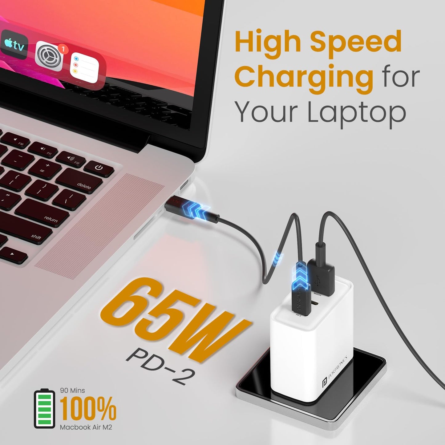 Portronics 65W Adapto