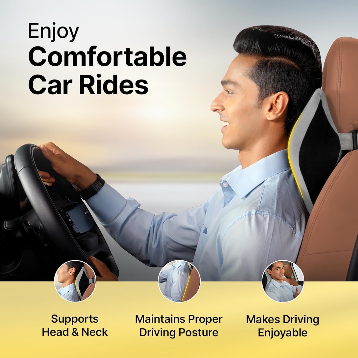 Gadget Brothers® Ultrasoft Car Neck Rest Pillow