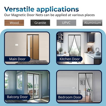 Gadget Brothers® Self-Sealing Magnetic Curtain for Doors. Blocks Insects & Outside Dust