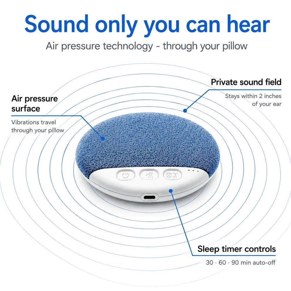 Gadget Brothers™ Slim Sleep Speaker — Slips Under Your Pillow