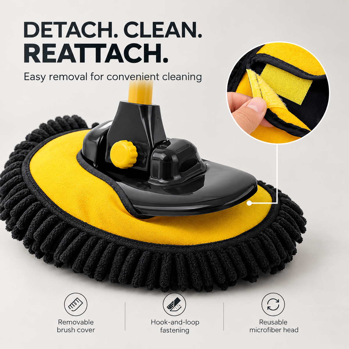GlossDrive™ Curved Car Cleaning Brush with Extendable Telescopic Handle